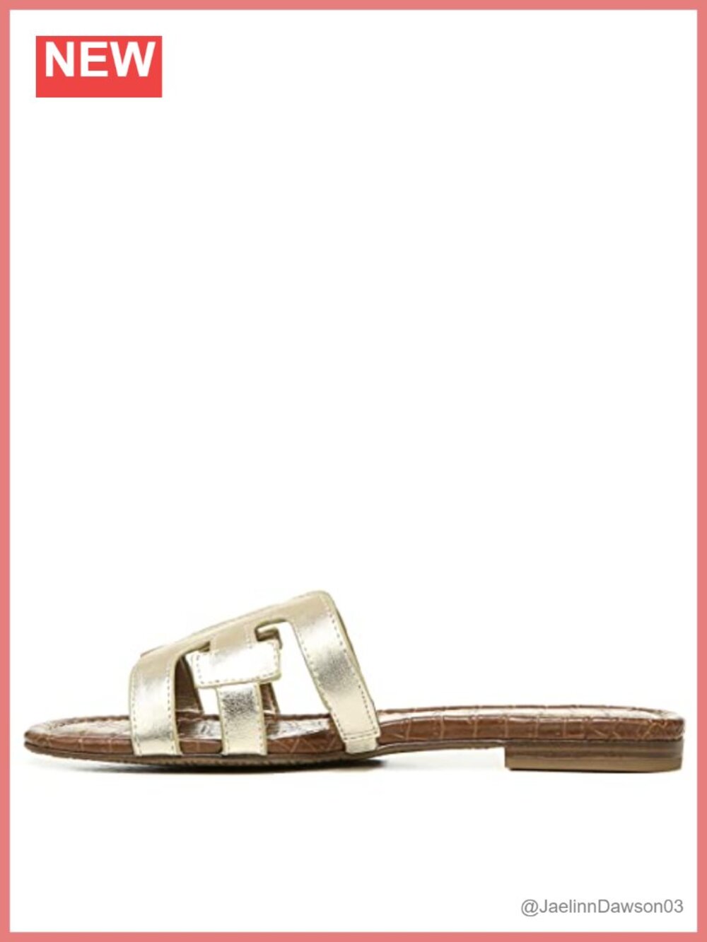 Sam Edelman Bay Slip On Slide Sandal Cushioned Leather Flat